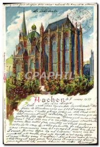 Old Postcard Illustrator Aachen