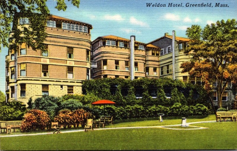 Massachusetts Greenfield The Weldon Hotel 1951