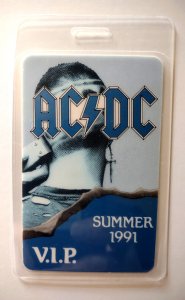 AC/DC Razors Edge 1991 Tour Backstage Pass Laminated VIP Hard Rock Metal Music