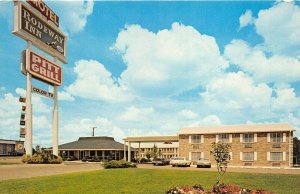 Texarkana Arkansas & Texas 1960s Postcard Rodeway Inn Motel