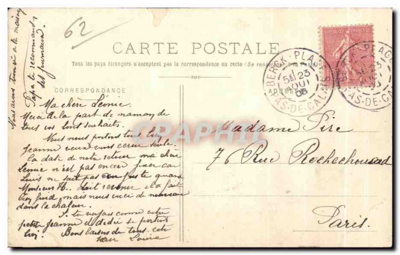 Old Postcard Berck Plage and La Plage Villas