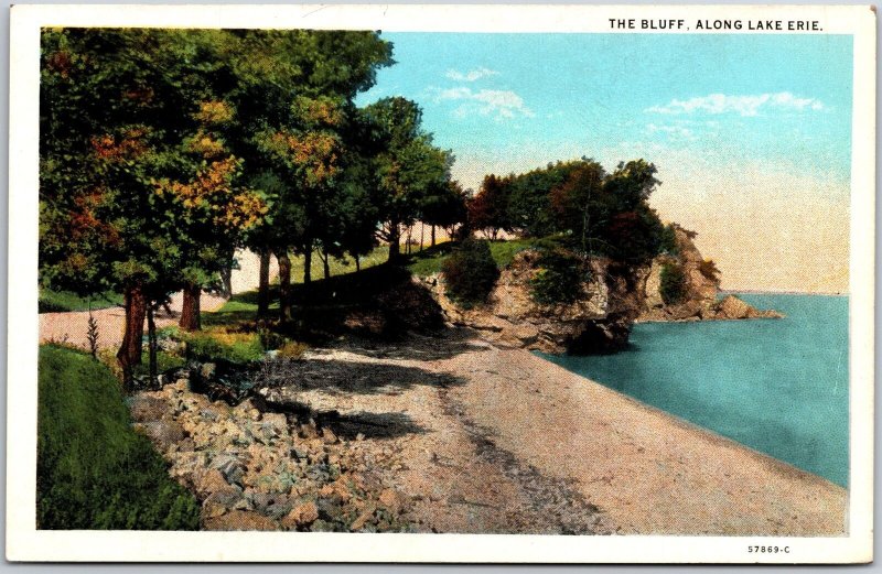 Sandusky Ohio OH, The Bluff, Along Lake Erie, Lakeside, Nature, Vintage Postcard