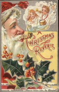 Christmas - Santa Claus - Children From Pipe Smoke Deltiology Advertising PC