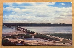 VINTAGE UNUSED POSTCARD - ISLAND OF ORLEANS BRIDGE, QUEBEC, CANADA