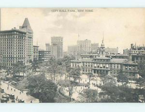 Unused Divided-Back BUILDINGS AT CITY HALL PARK Manhattan New York NY p1155