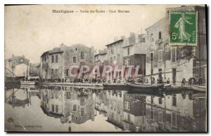 Old Postcard Martigues Output Schools Quai Marceau