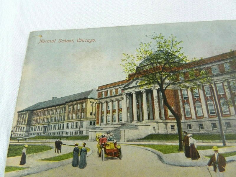 Chicago, Il 1908 Postcard Normal and Normal Practice Schools, Englewood Chicago