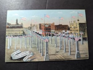 Mint USA Civil War Memorial Postcard Public Square Lima Ohio GAR Encampment