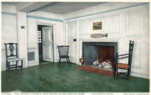 Vintage Postcard Paul Revere Chamber House Boston Massachusetts MA Detroit Publ.