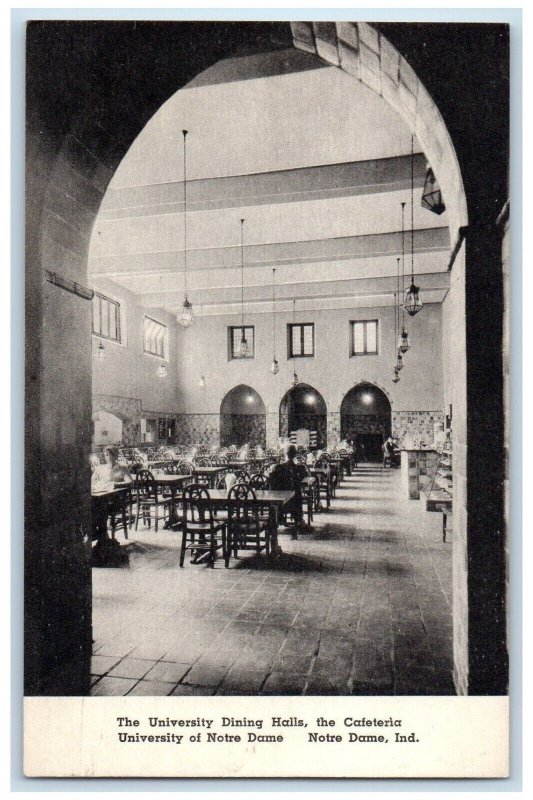 University Of Notre Dame Dining Hall Cafeteria Interior Notre Dame IN Postcard 