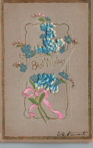 Vintage Postcard 1910's Best Wishes Flower Card Special Present To A Friend