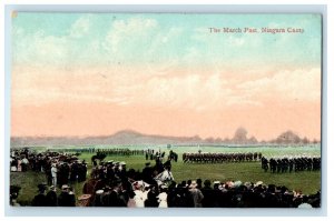 1903 Crowd Watching The March Past Niagara Camp, Niagara Falls Canada Postcard