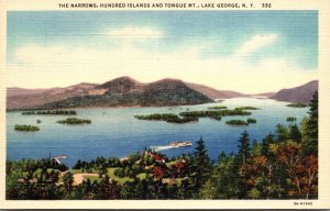 New York Lake George The Narrows Hundred Islands and Tongue Mountain Curteich