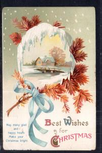 Best Wishes For Christmas Scene BIN