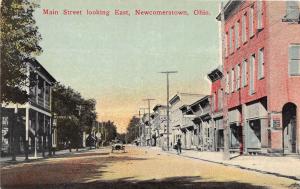 E92/ Newcomerstown Ohio Postcard Tuscarawas 1913 Main St East Stores 5