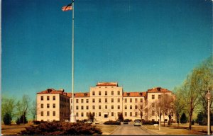 Front View Veterans Hospital Building Amarillo Texas TX US Flag Flying Postcard 