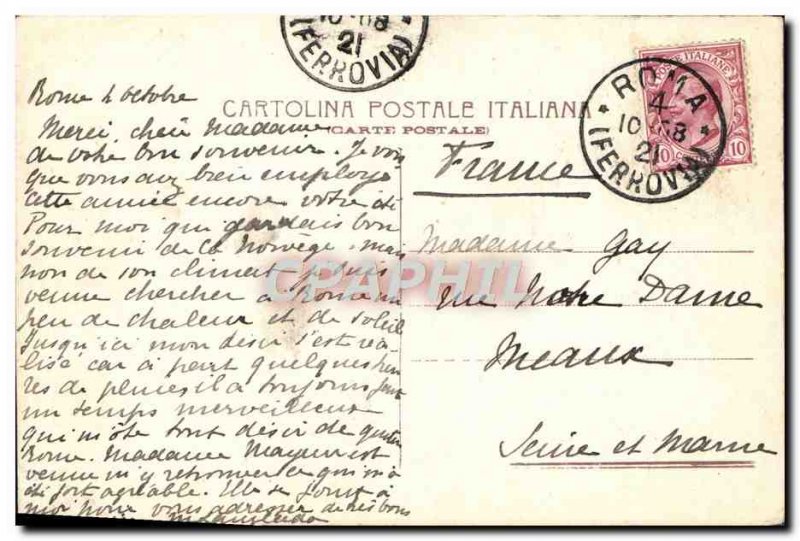 Old Postcard Equestrian Statue Roma di Marco Aurelio