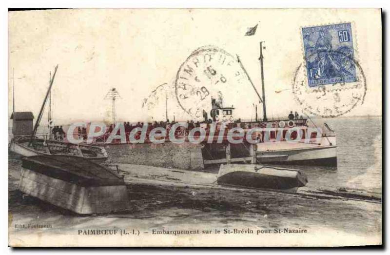 Postcard Old Paimboeuf L I Boarding the St Brevin St Nazaire