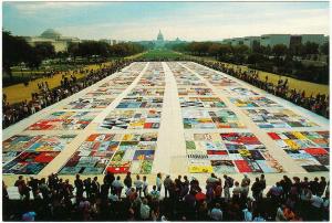 AIDS Quilt The Names Project on National Mall Washington DC 1987 Postcard