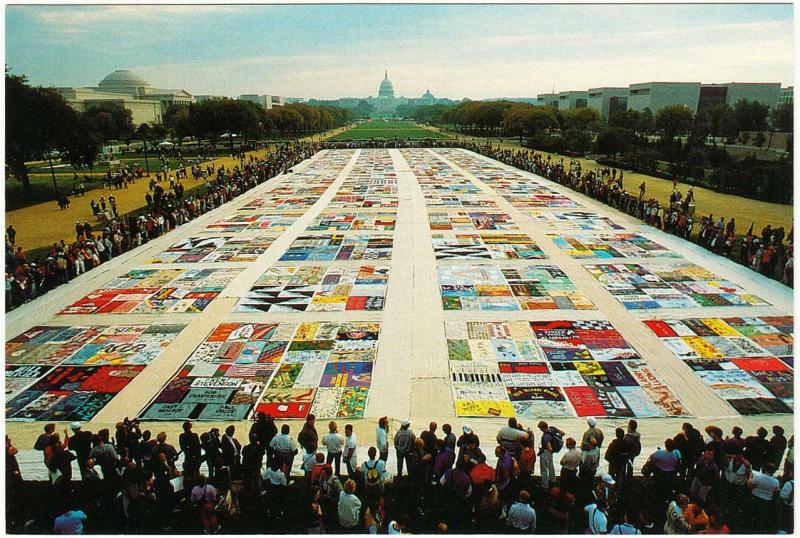 AIDS Quilt The Names Project on National Mall Washington DC 1987 Postcard