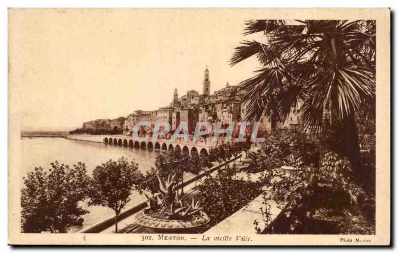 Old Postcard Menton Old Town