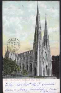 New York City St. Patrick's Cathedral - Postally Used 1906 - Und/B