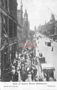 Australia, Melbourne, Collins Street, Crowds, Trolley