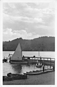 GERMANY~TITISEE im SUDL. HACHSCHARZWALD-ABEND am SEE~PHOTO-SAILBOATS POSTCARD