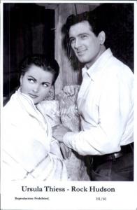 Actor Actress Duo SWIFTSURE 2000 - Postcard URSULA THIESS & ROCK HUDSON