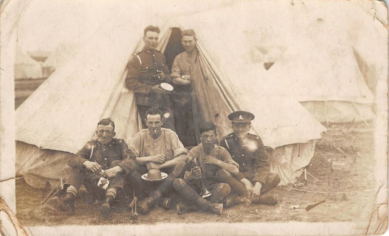 Lot148 peshawar pakistan real photo soldier smoking military british army