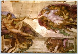 Postcard - The creation of man, The Sistine Chapel - Vatican City, Vatican City