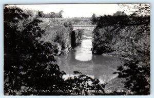 RPPC MT. MORRIS, Illinois IL ~ The Arch THE PINES STATE PARK c1930s Postcard