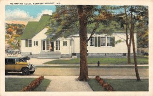 OLYMPIAN CLUB Kennebunkport, Maine Antique Cars c1920s Vintage Postcard