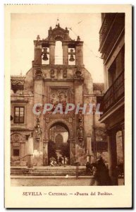 Postcard Old Seville Cathedral Puerta del Perdon
