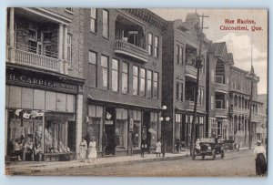 Chicoutimi Quebec Canada Postcard Rue Racine View c1910 Antique Unposted