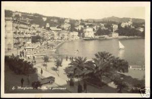 italy, S. MARGHERITA, Giardini Panorama, Car 1930s RPPC