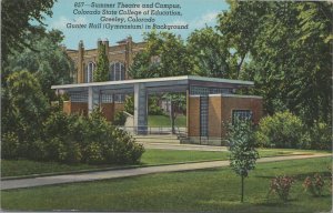 Postcard Summer Theatre + Campus Colorado State College Education Greeley CO