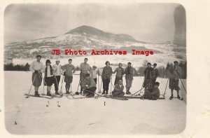 Unknown Location, RPPC, People Cross Country Skiing, Trimmed, Wellington Photo