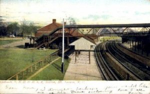 N.Y.N.H.&H.R.R. Station, Mt. Vernon, NY, USA Railroad Train Depot 1906 close ...