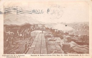 Schenectady New York 1910 Barnum Bailey Circus Fire Disaster Postcard AA67082
