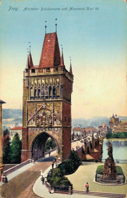 Czech Republic Prag Altstädter Brückenturm und Monument Karl IV 02.59