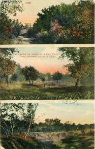 1911 Oklahoma City Multi View Park #1760 Kress Postcard 22-11630
