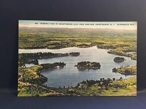 Postcard Birdseye View of Brantinham Lake , Adirondacks,  NY.     U3