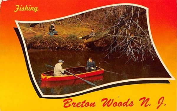 Fishing in Breton Woods, New Jersey