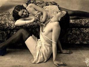 Lesbians, Passion, Fun, Risque, Erotic, Nude, REPRO Postcard Z410205