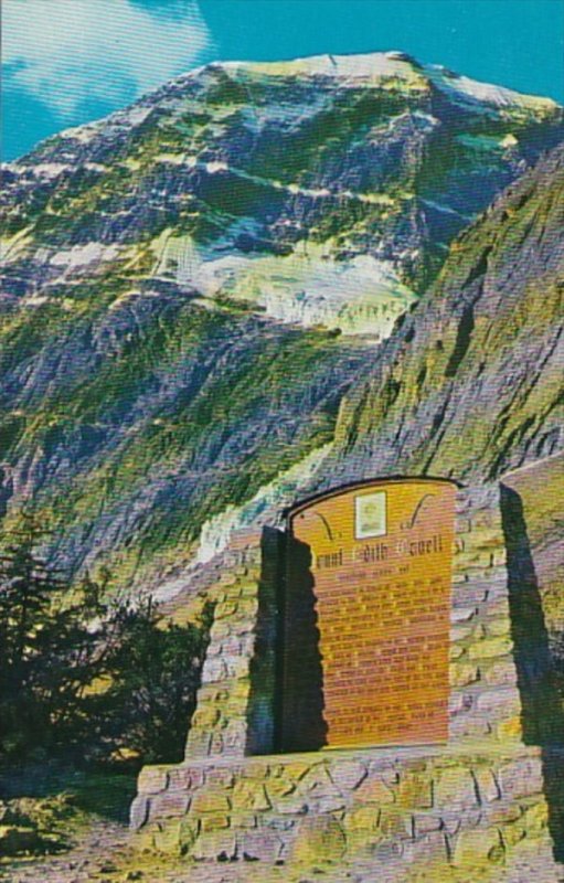 Canada Jasper Park Memorial Plaque Mt Edith Cavell