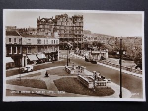 Somerset: BATH Grand Parade & Empire Hotel c1935 RP shows Cooperative Insurance