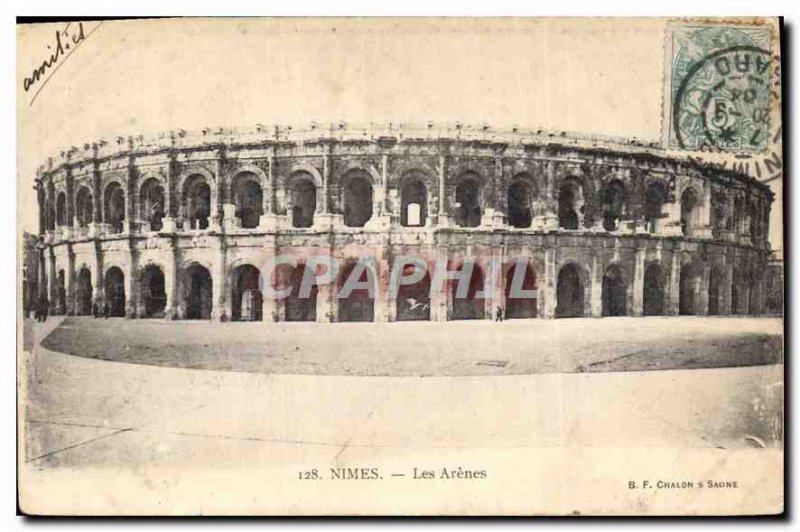 Postcard Old Nimes Les Arenes