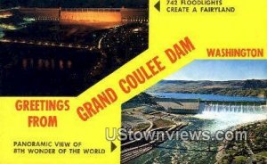 Grand Coulee Dam, WA     ;     Grand Coulee Dam, Washington  