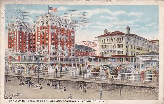 New Jersey Atlantic City Chalfonte Hotel Haddon Hall Boardwalk 1917